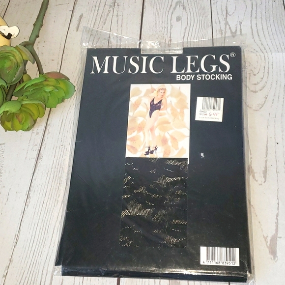 Music Legs Body Stocking NWT - Picture 1 of 5